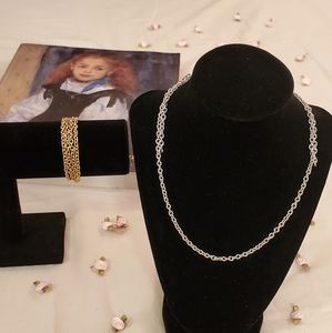 Oval Cable Silver & Gold Metal Chains